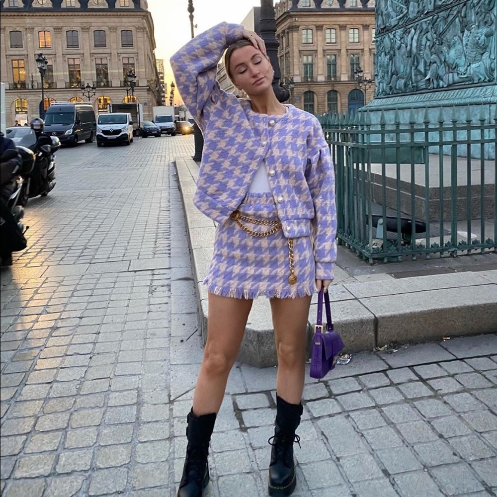 Storets Lavender Houndstooth Jacket (SKIRT NOT INCLUDED)